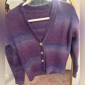 LOFT Purple space-dye Women's Sweater